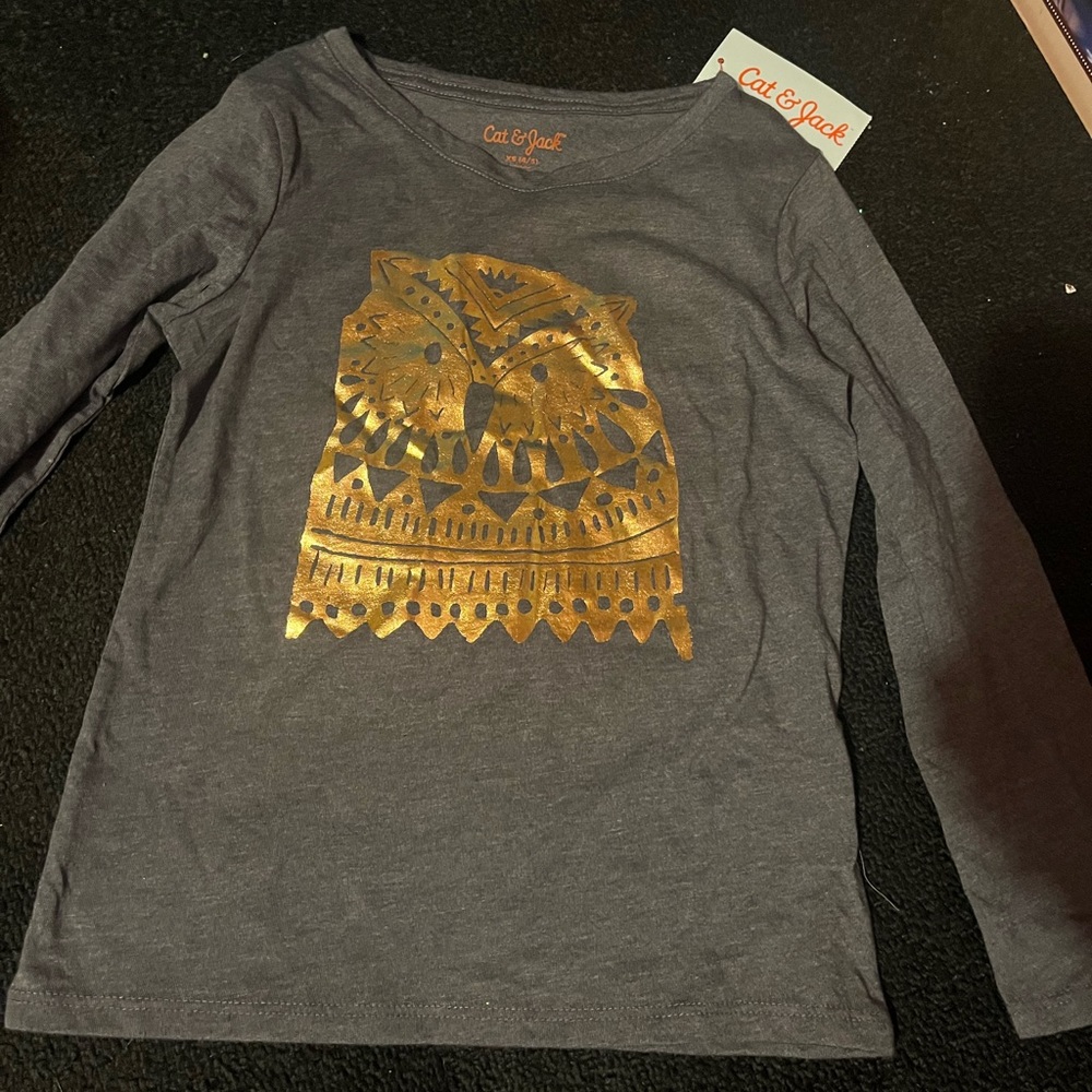 Lot of 3 4/5t long sleeve shirts nwt owl, and two with unicorns cat & jack